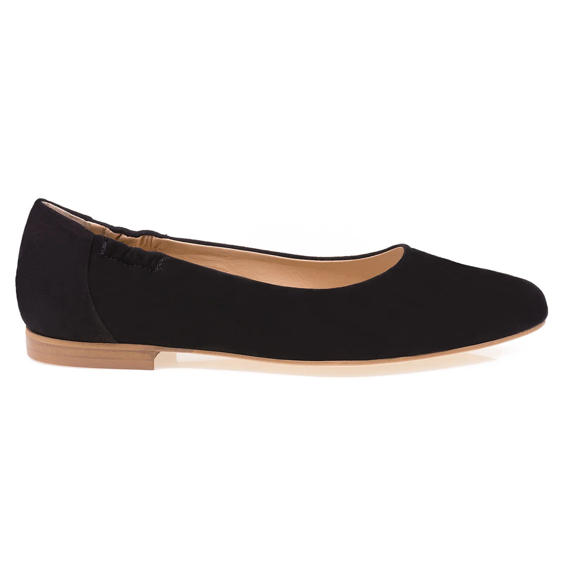 Balerini dama, Caspian, Cas, 999, Casual, Piele intoarsa, Negru