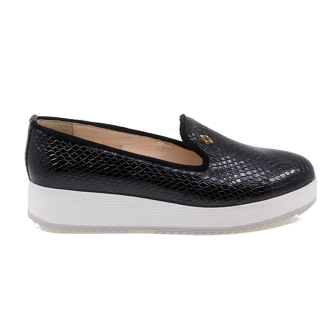 Pantofi dama , CAS-Adriana, Piele lacuita, Negru