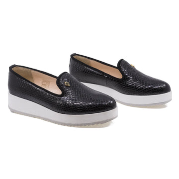 Pantofi dama , CAS-Adriana, Piele lacuita, Negru