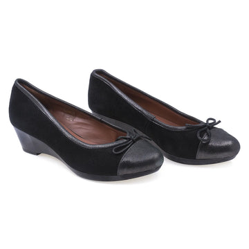 Pantofi Dama, Caspian, Linda, Casual, Piele naturala intoarsa, Negru