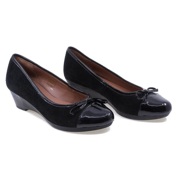 Pantofi Dama, Caspian, Linda, Casual, Piele naturala intoarsa, Negru lac