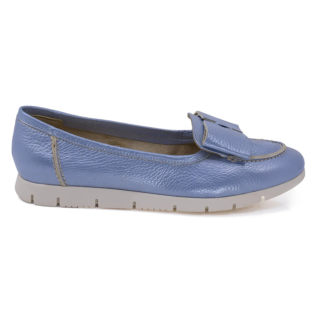 Balerini dama, Caspian, Cas, Nadia/2, Casual, Piele naturala, Albastru