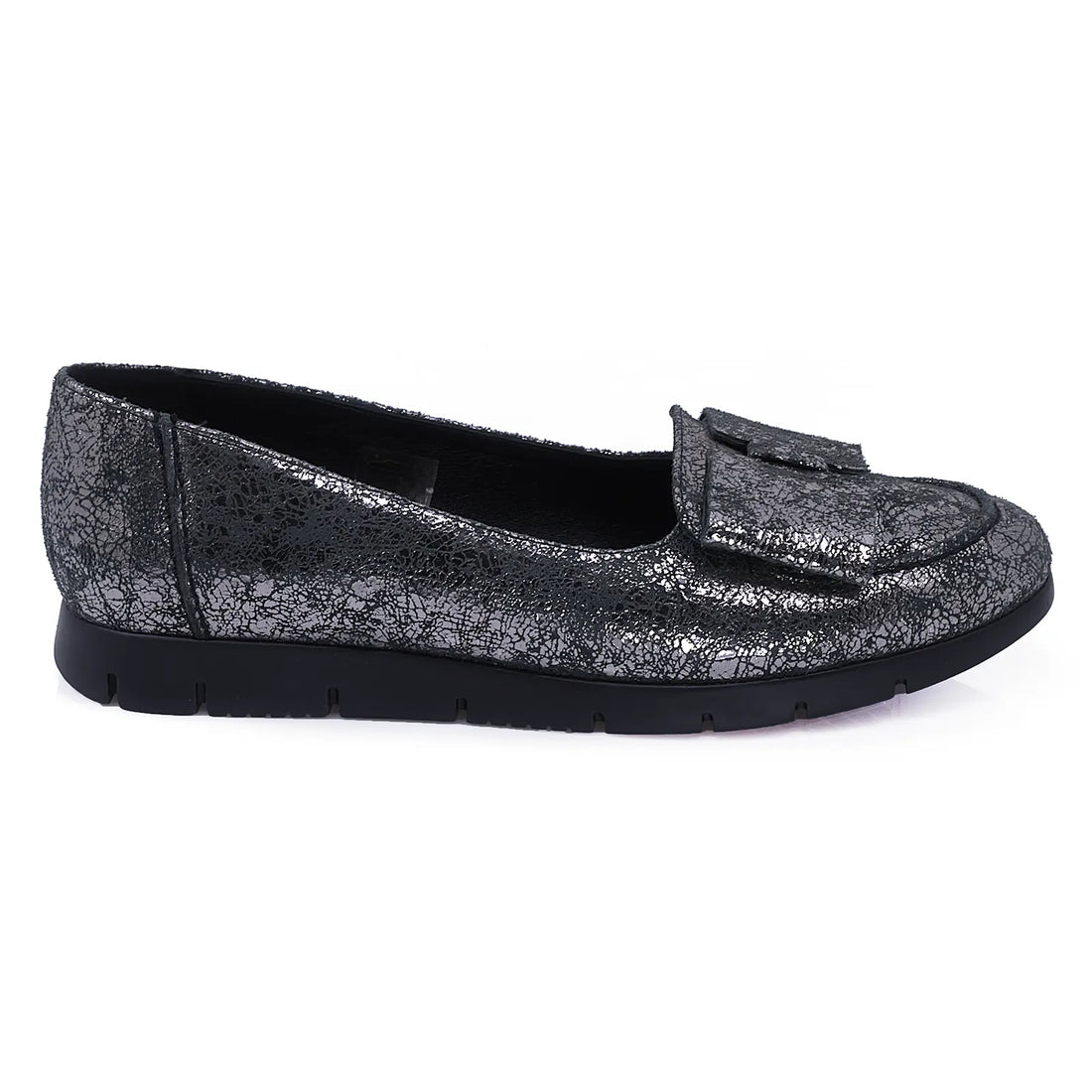Balerini dama, Caspian, Cas, Nadia/2, Casual, Piele naturala, Negru amasai