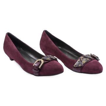 Pantofi Dama, Veronesse, VER, 17291, Casual, Piele naturala intoarsa, Bordo