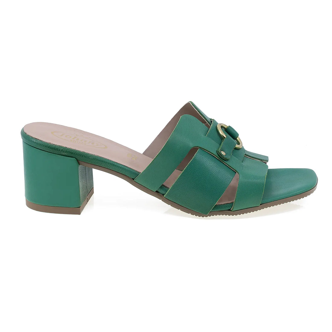 Papuci Dama, 255125, Casual/Elegant, Piele Naturala, Verde