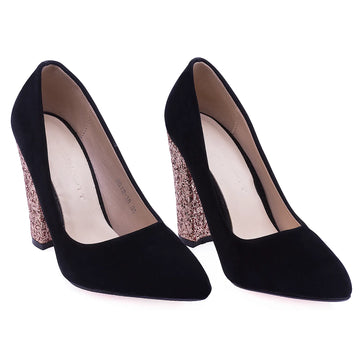 Pantofi Dama, Amy Scott, ASC, 3512, Eleganti, Piele naturala intoarsa, Negru