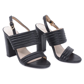 Sandale Dama, KFL, Casual/Elegant, Piele naturala, Negru
