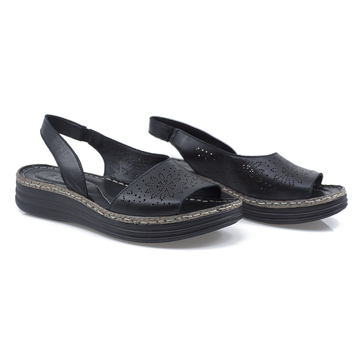 Sandale Dama, Anna Viotti, Ann-528-212 Casual, Piele Naturala, Negru