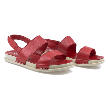 Sandale dama casual piele naturala Anna Viotti S201-77 rosu