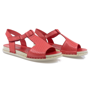 Sandale dama casual piele naturala Anna Viotti S203-77 rosu