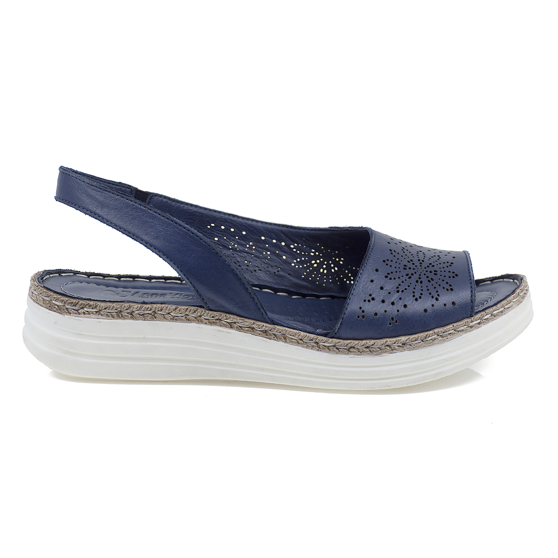 Sandale Dama, Anna Viotti, Ann-528-208 Casual, Piele Naturala, Bleumarin