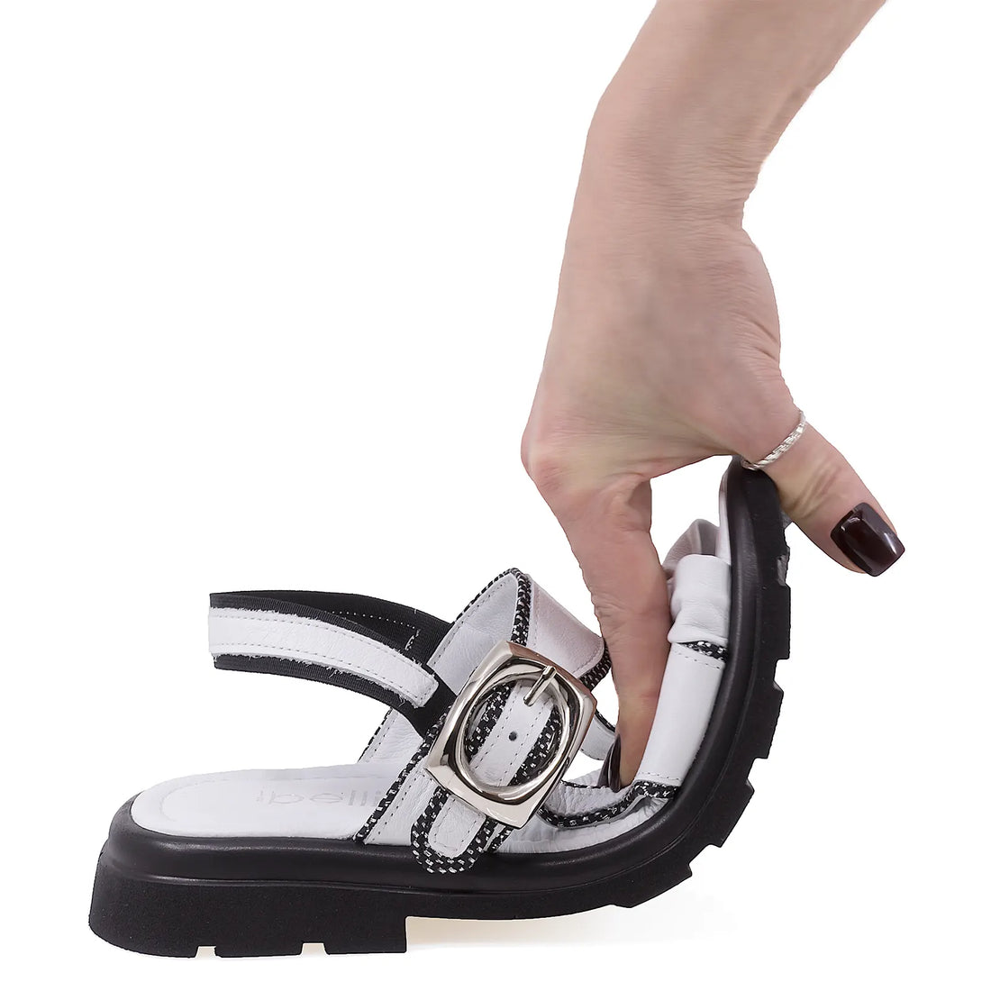 Sandale Dama, Bellini, BEL, 088, Casual, Piele Naturala, Alb