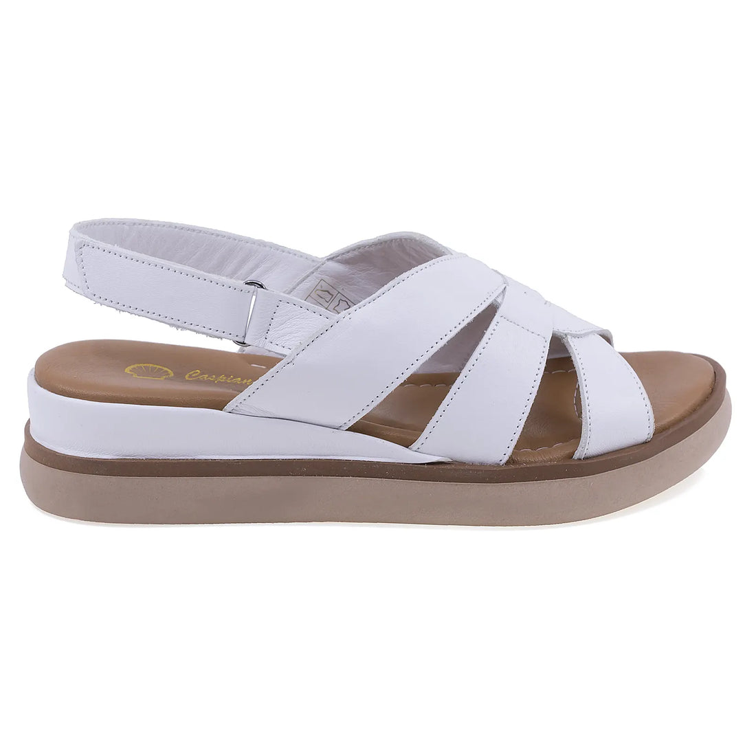 Sandale-dama-Caspian-Cas-23807-casual-piele-naturala-alb