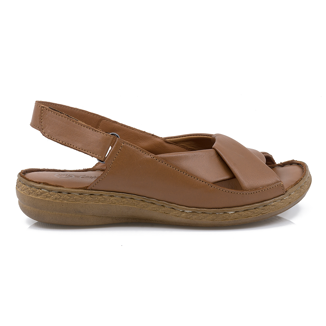 Sandale dama, Caspian, Cas-411-T453, casual, piele naturala, Coniac