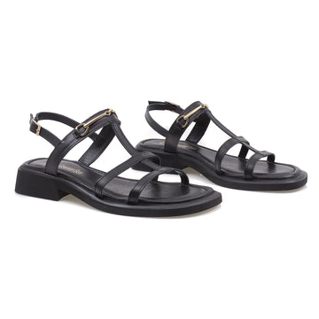 Sandale Dama, Caspian, Cas, 565, Casual, Piele Naturala, Negru