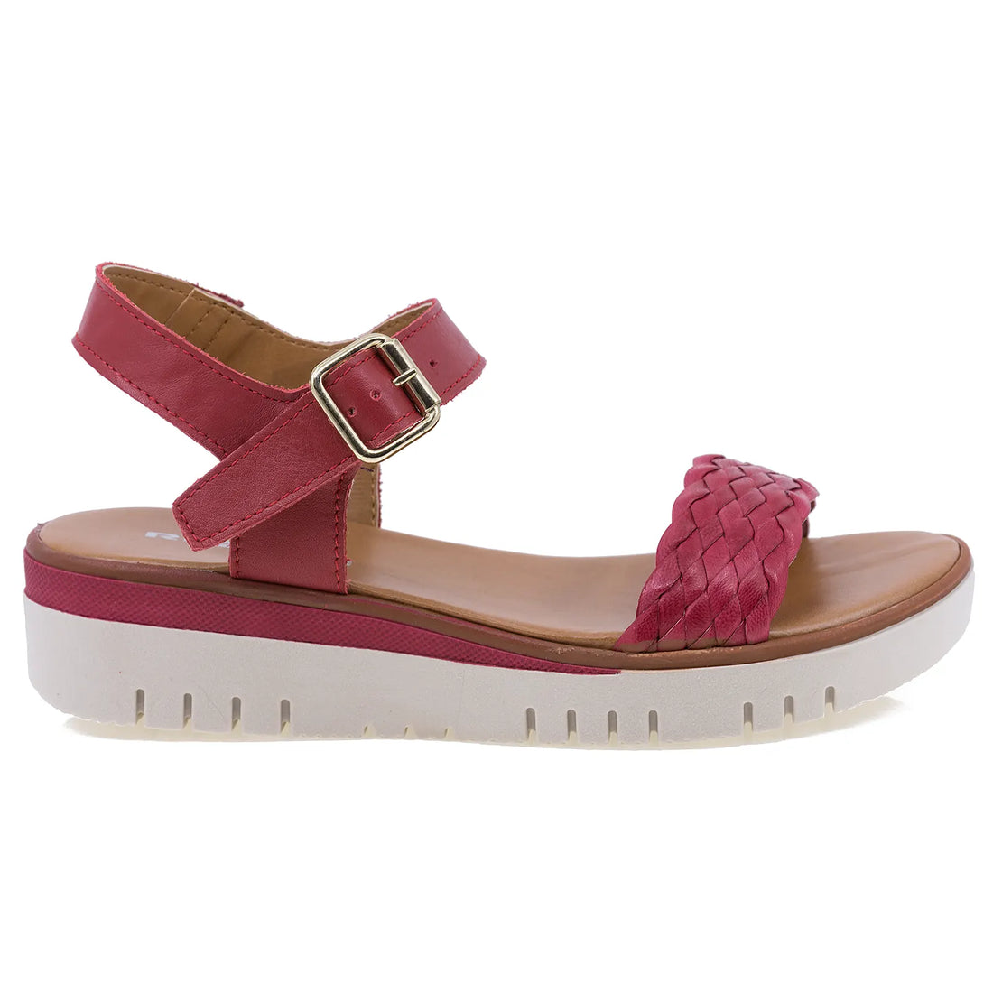 Sandale Dama, Caspian, Cas, 6705000, Casual, Piele Naturala, Rosu