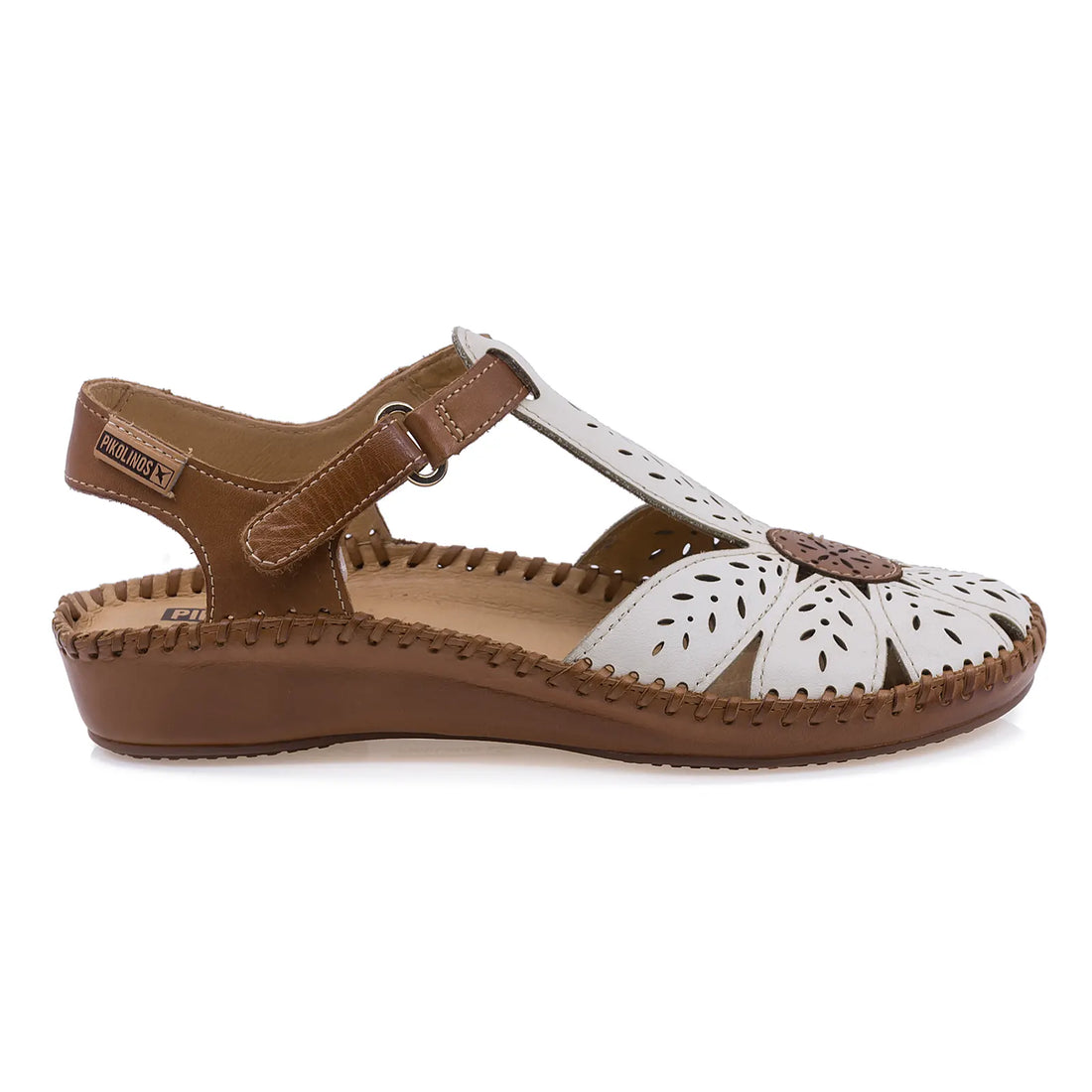 Sandale Dama, Pikolinos, PKO, 655-0841, Casual, Piele Naturala, Coniac/Bej