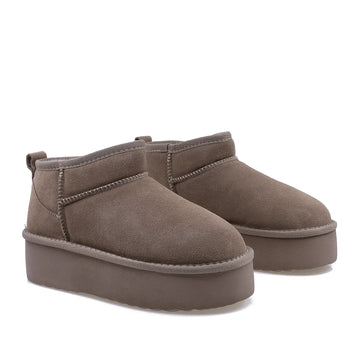 Ghete Dama, ENERGY, ENG-I 1250, Casual, Piele intoarsa, Taupe