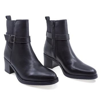 Ghete Dama, Parrotto, PAR-4203, Casual, Piele naturala, Negru
