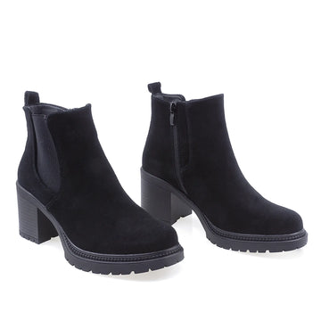 Ghete Dama, ENERGY, ENG-356, Casual, Piele intoarsa, Negru