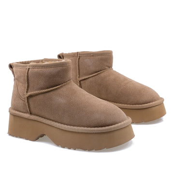 Ghete Dama, ENERGY, ENG-1274, Casual, Piele intoarsa, Camel