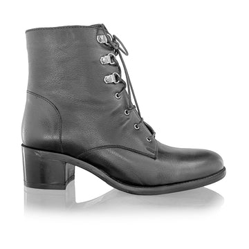 Ghete dama, Caspian, Cas-2607, casual, piele naturala, negru