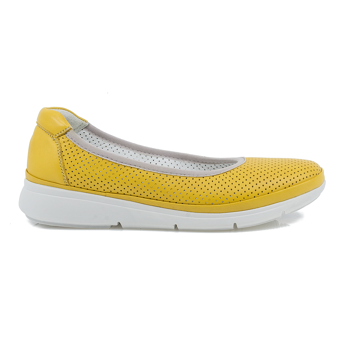Balerini Dama, Caspian, Cas-628-782, Casual, Piele Naturala, Galben