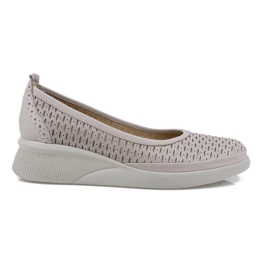 Balerini Dama, Caspian-120-36012, Casual, Piele Naturala, Gri