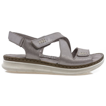 Sandale dama, Caspian, Cas-2015, casual, piele naturala, gri