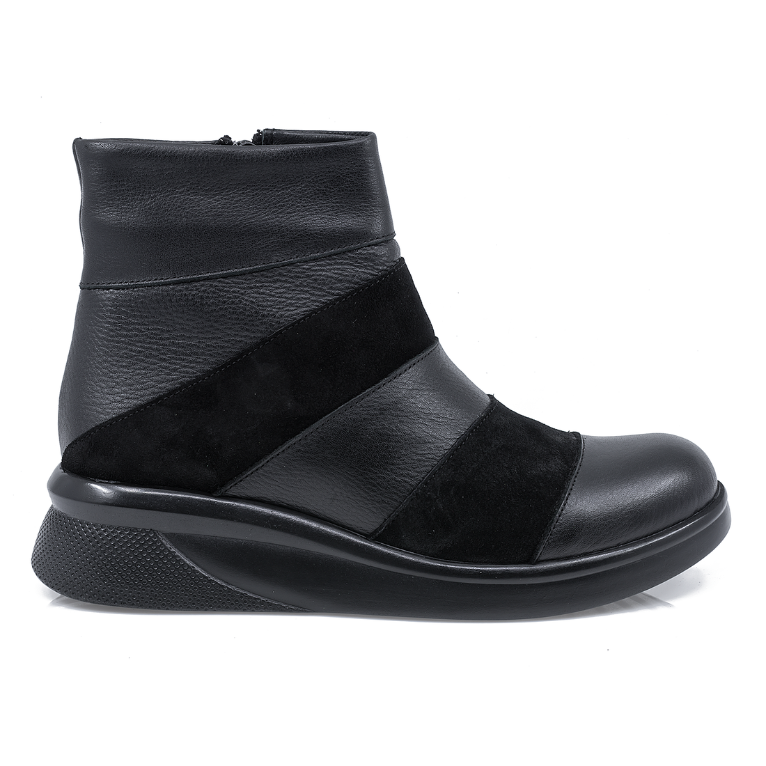 Botine Dama Cas-1020 Piele Naturala negru