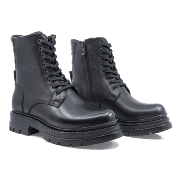 Ghete dama, Cas-402-1, Piele naturala, Negru