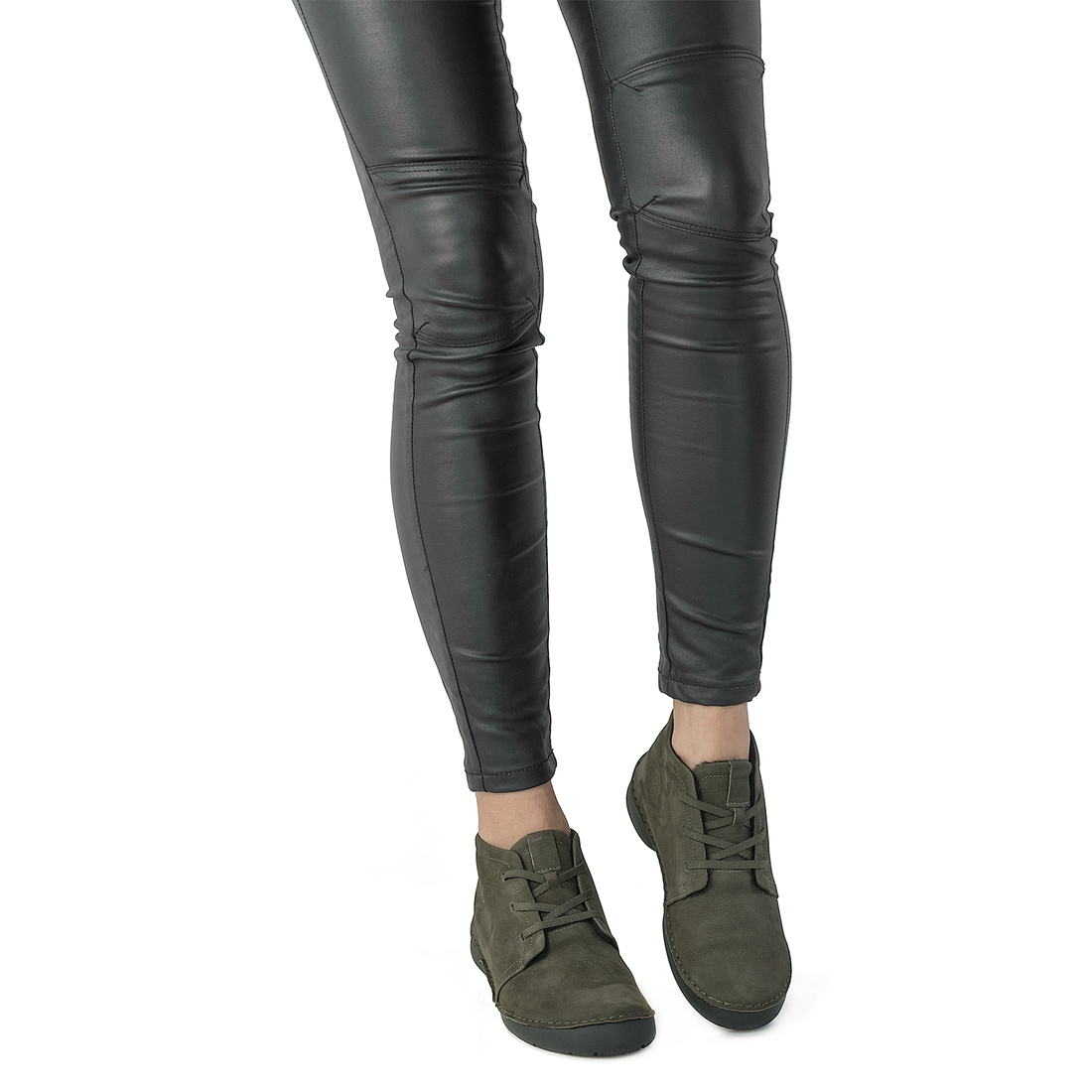 Ghete Dama, Caspian, Cas-66187, Casual, Piele Nabuc, kaki