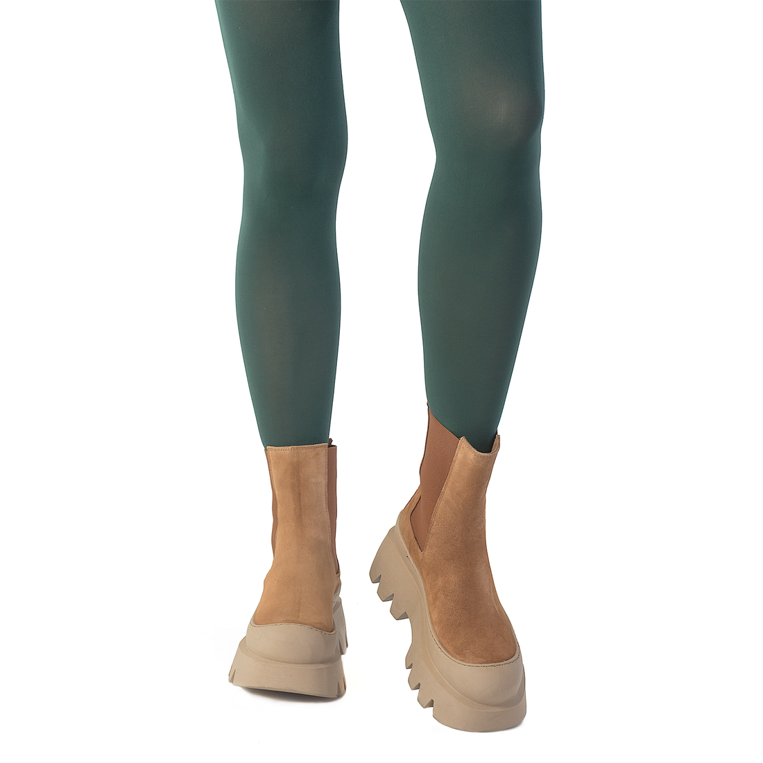 Ghete Dama Sandra Piele naturala, Coniac