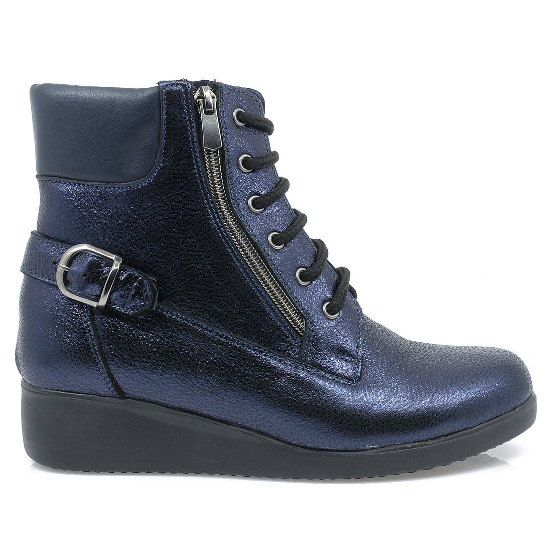 Ghete dama,   Cas-176   Piele naturala blu sidef
