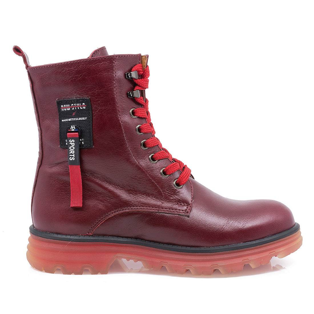 Ghete dama Caspian, Cas-Astra-T-ARI, Casual, Piele naturala, Bordo