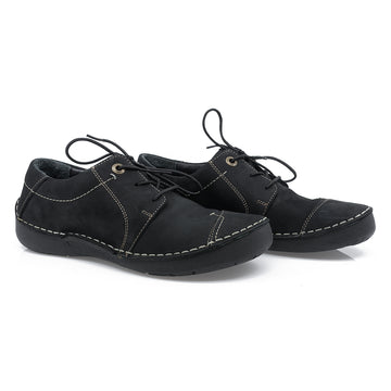 Pantofi dama, Caspian, Cas-44173, casual, piele naturala , negru nabuc