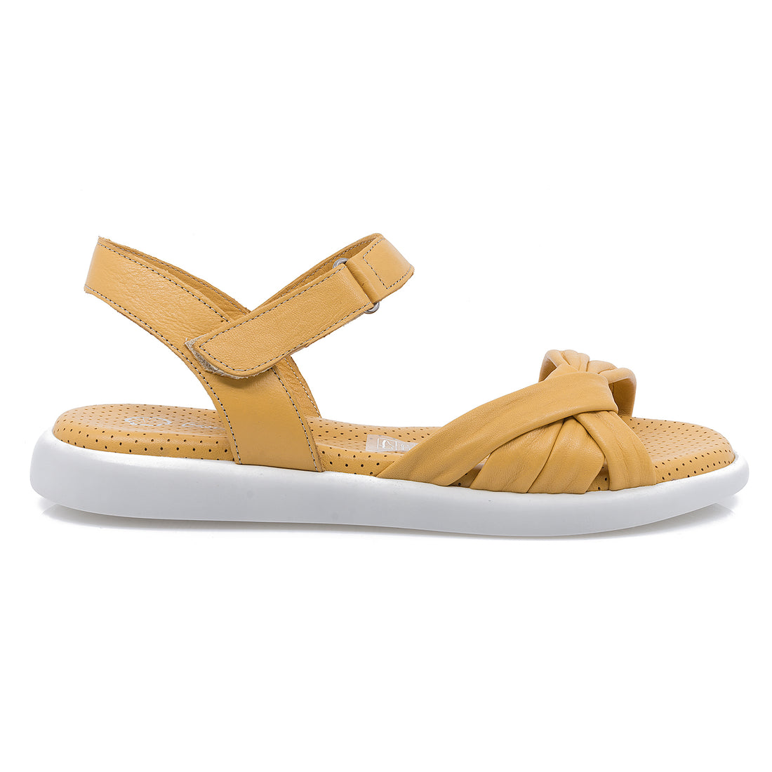 Sandale dama, Caspian, Cas-42, casual, piele naturala, galben