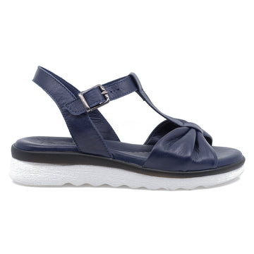 Sandale dama, Caspian, Cas-4504, casual, piele naturala, bleumarin
