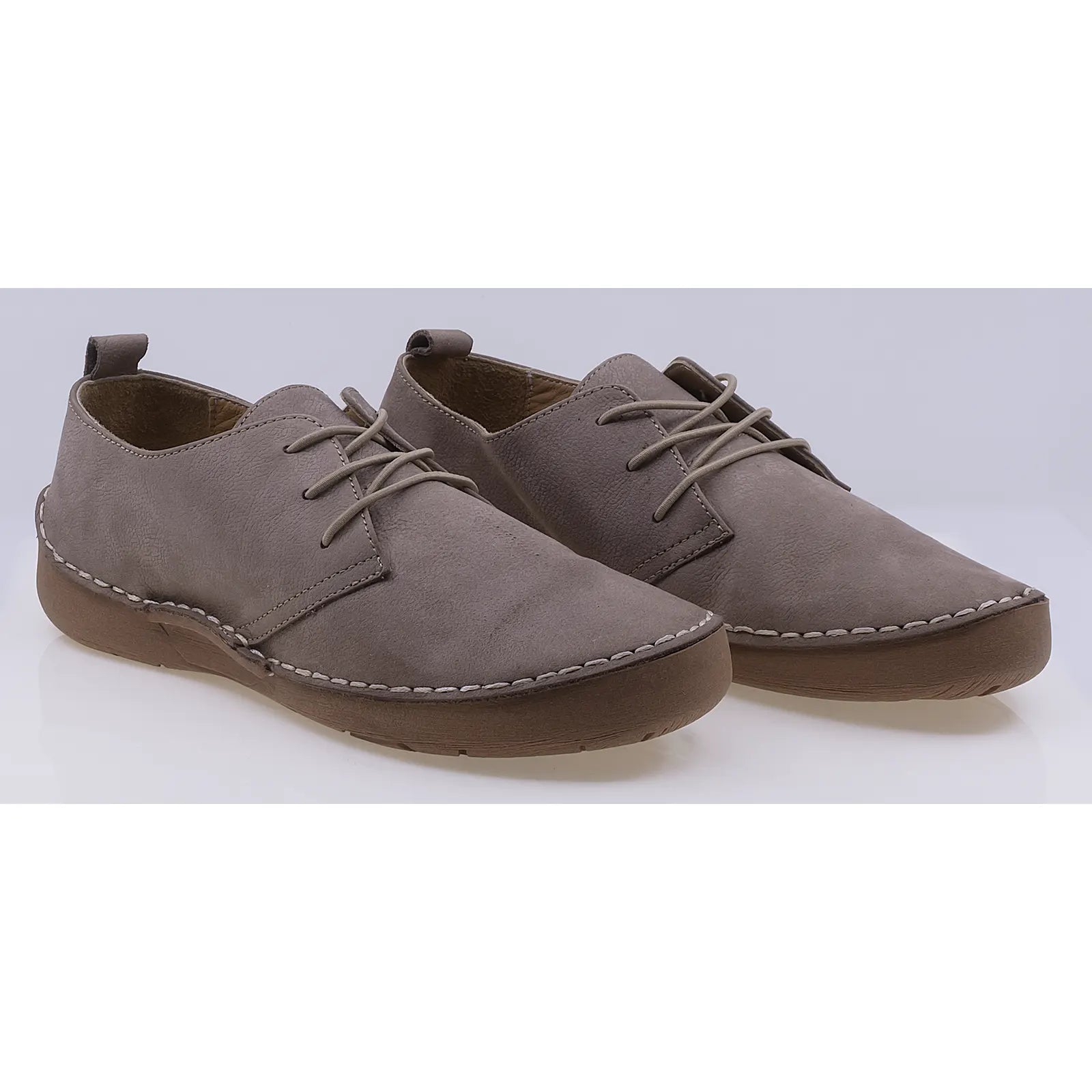 Pantofi dama casual piele naturala nabuc Caspian 44184 bej