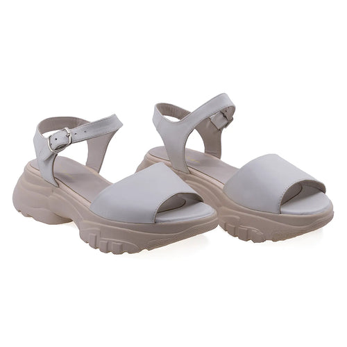 Sandale Dama, Caspian, CAS, Panda/1, Casual, Piele naturala, Bej