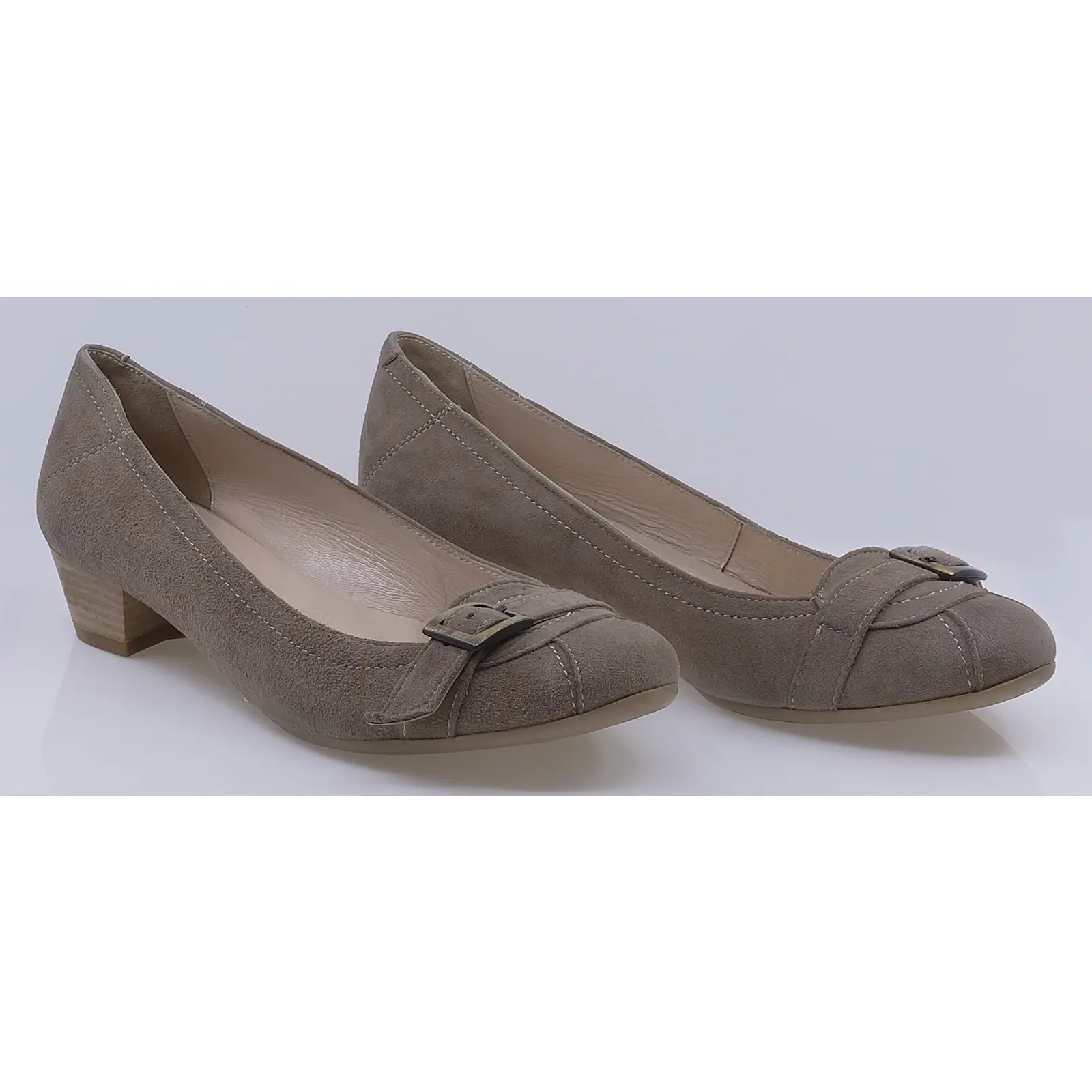 Pantofi dama casual piele naturala intoarsa Caspian Nely bej