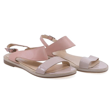 Sandale Dama, Caspian, Cas, Laura, Casual, Piele Naturala lacuita, Nud