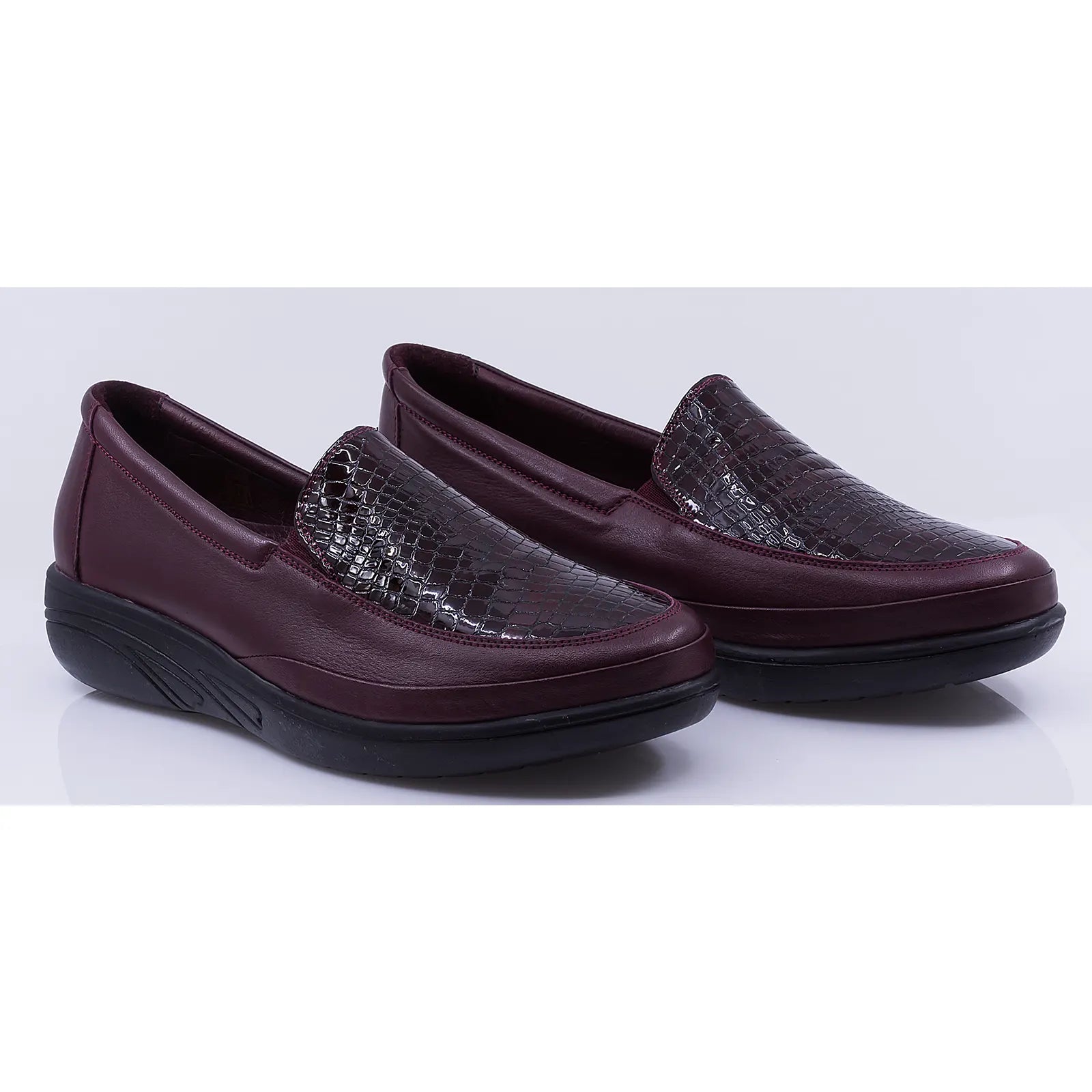 Pantofi dama casual piele naturala Caspian 3601 bordo
