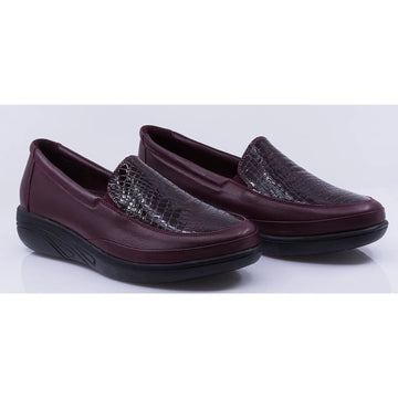 Pantofi dama casual piele naturala Caspian 3601 bordo