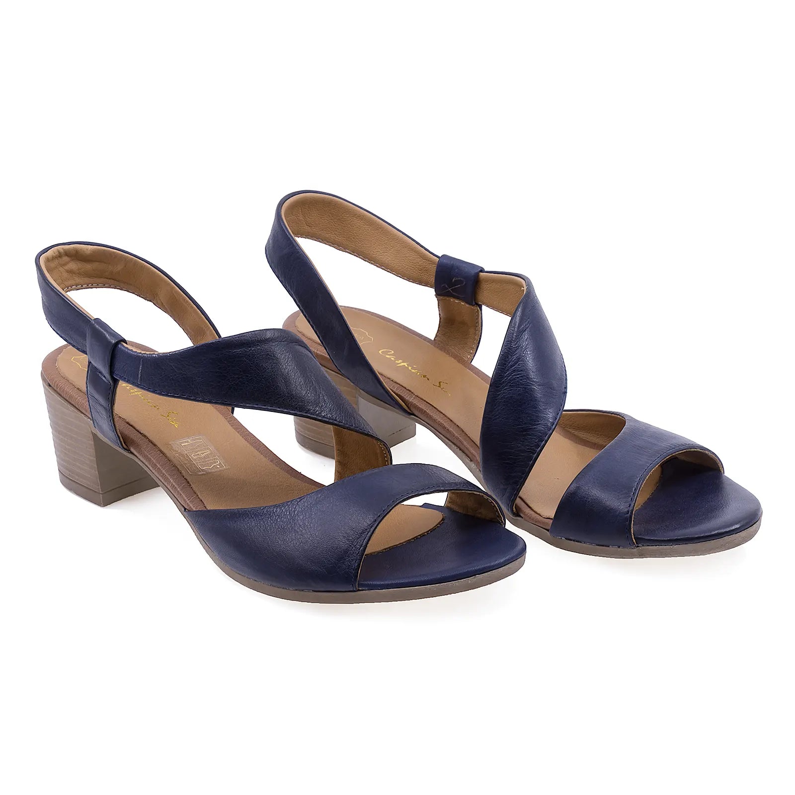 Sandale Dama, Caspian, CAS, Vera, Casual, Piele naturala, Bleumarin