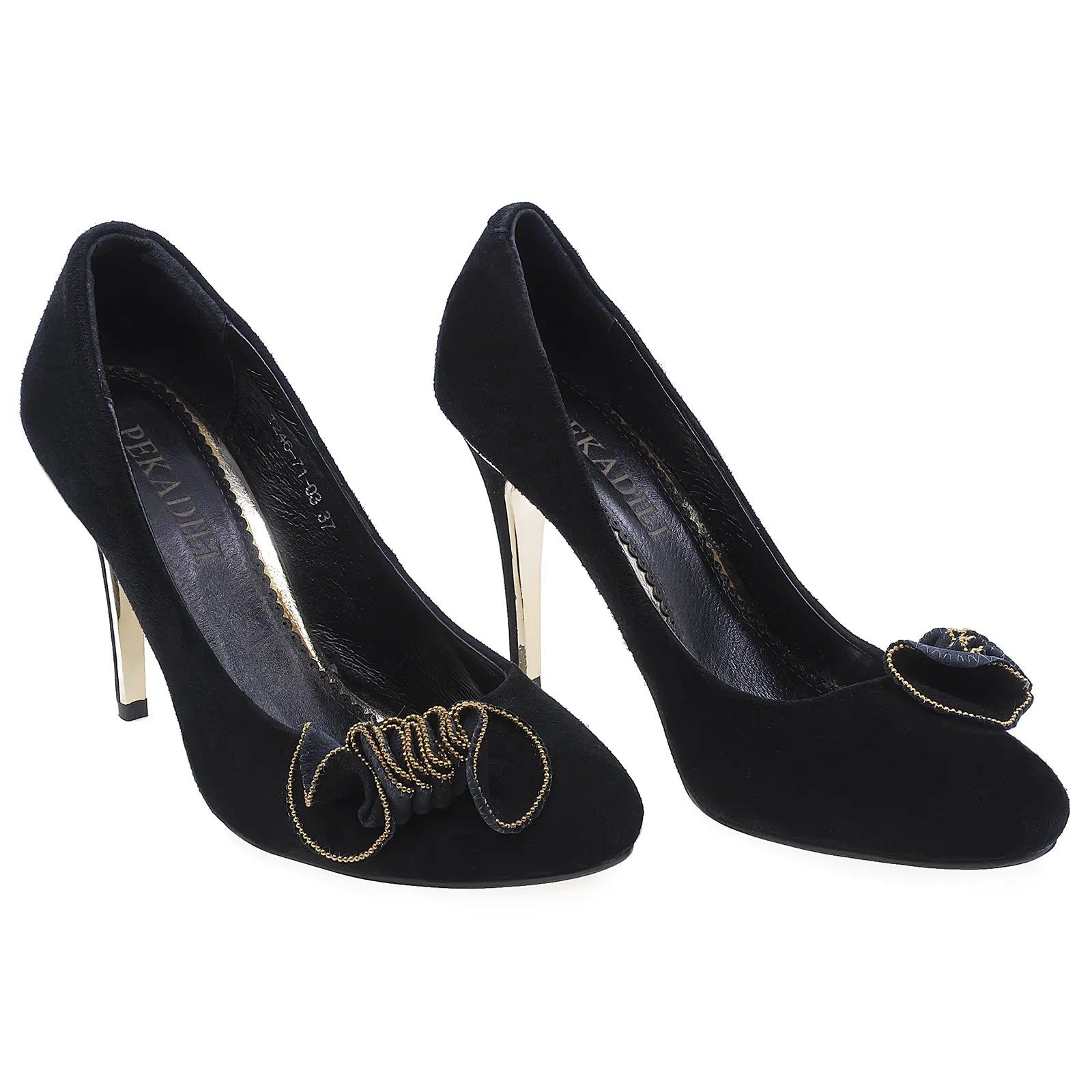 Pantofi Dama, T246, Eleganti, Piele naturala intoarsa, Negru