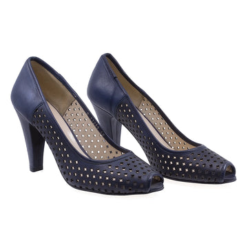 Pantofi dama eleganti piele naturala  11230 bleumarin