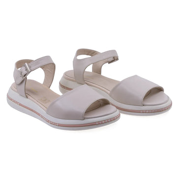Sandale Dama, Caspian, CAS, Panda, Casual, Piele naturala, Bej