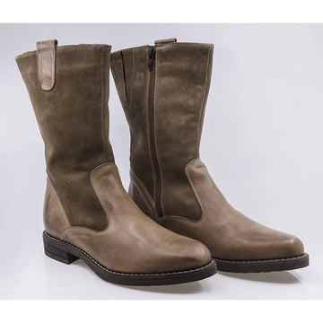Ghete dama casual piele naturala Caspian 2276 bej