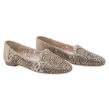 Balerini dama casual Caspian piele naturala SAMIRA auriu
